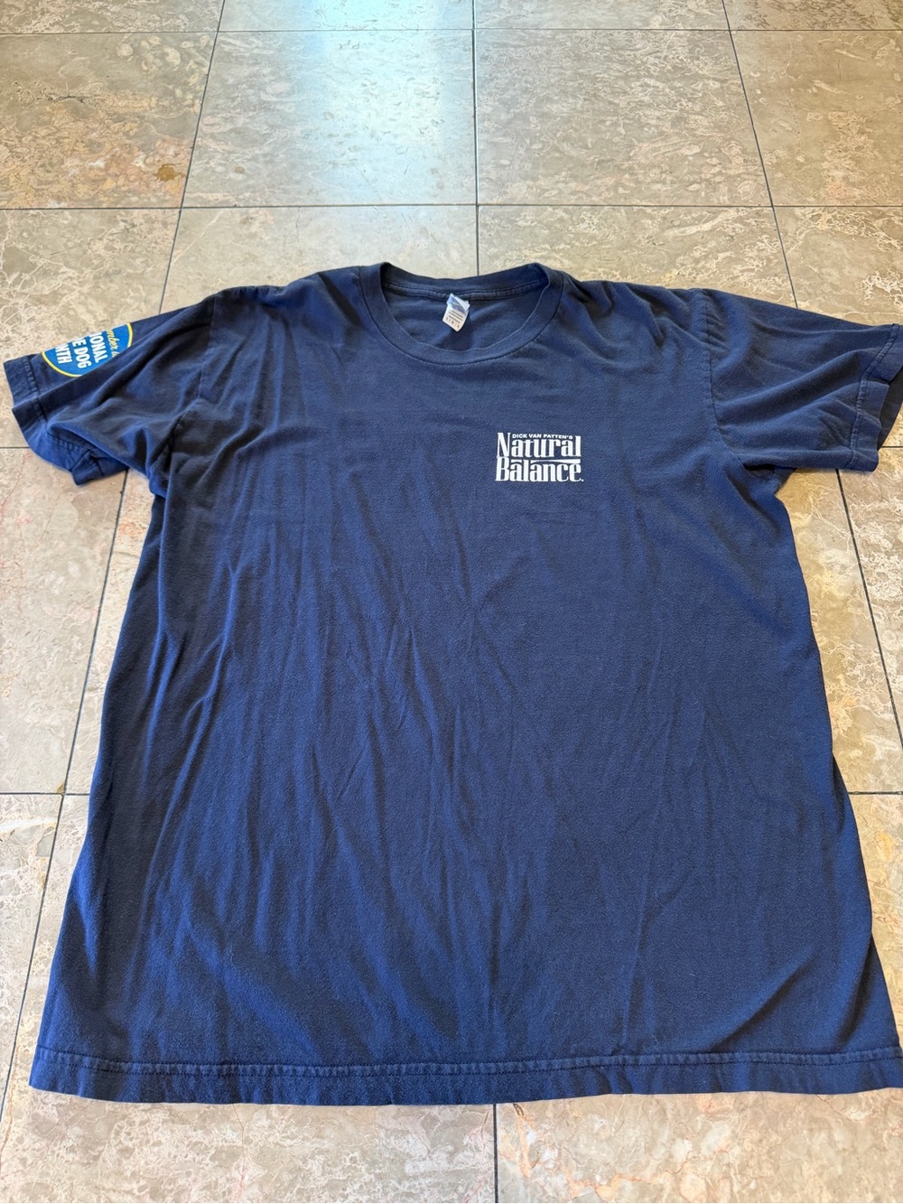 American Apparel Navy Blue Natural Balance Logo Tee